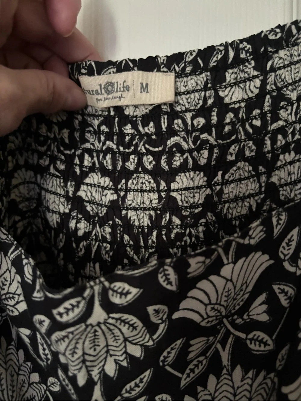NATURAL LIFE Black and White Floral Maxi Dress - Picture 2 of 4